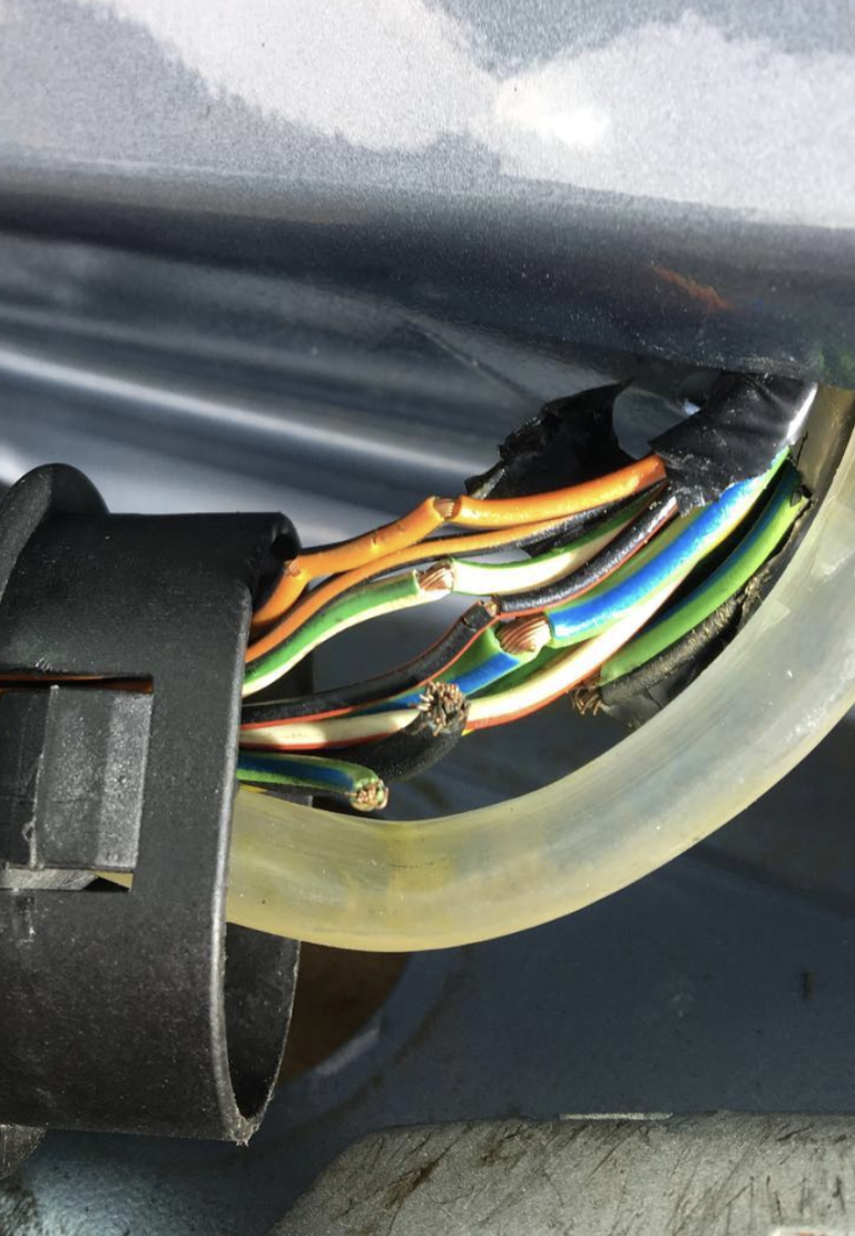 Tailgate Loom Broken and ready for repair by auto electrical expert